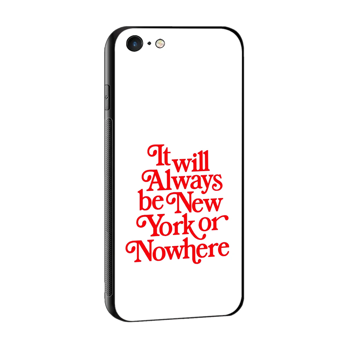 Newyorker sleek iphone 6s plus cover with tempered glass back and TPU edges
