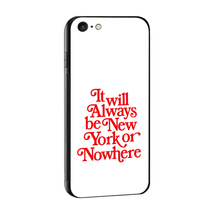 Newyorker sleek iphone 6s plus cover with tempered glass back and TPU edges