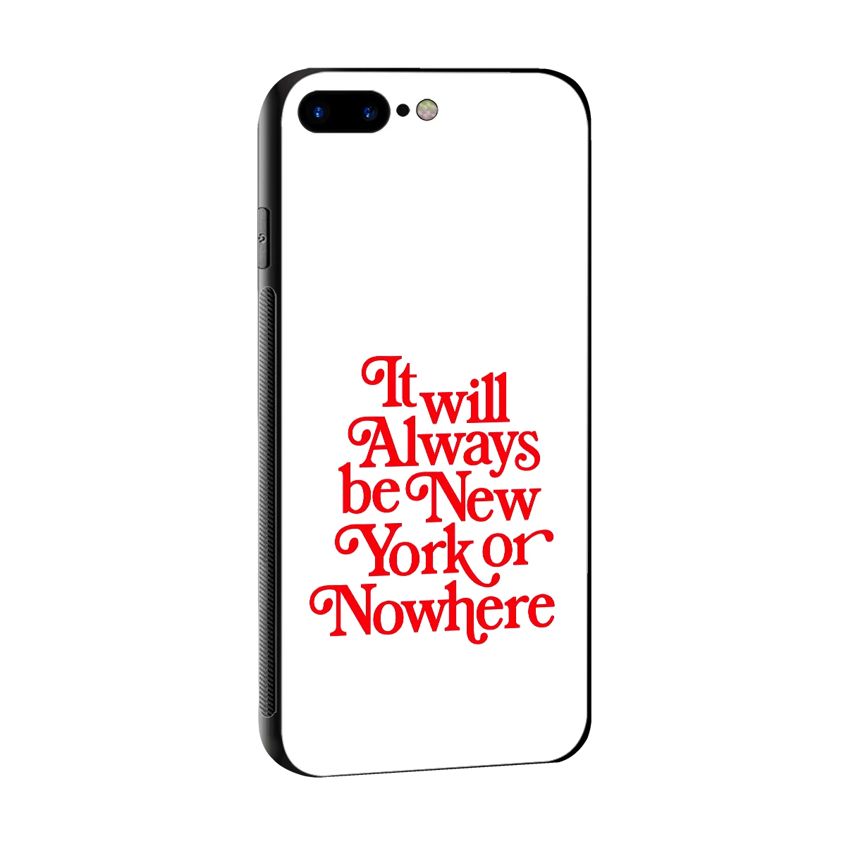 Newyorker sleek iphone 7 plus cover with tempered glass back and TPU edges