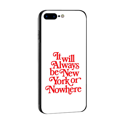 Newyorker sleek iphone 7 plus cover with tempered glass back and TPU edges