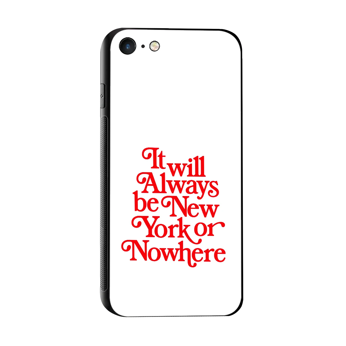 Newyorker sleek iphone 7 cover with tempered glass back and TPU edges