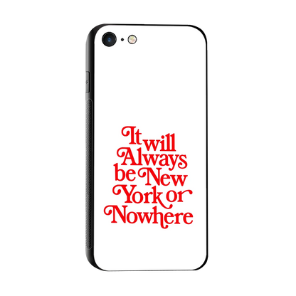 Newyorker sleek iphone 7 cover with tempered glass back and TPU edges