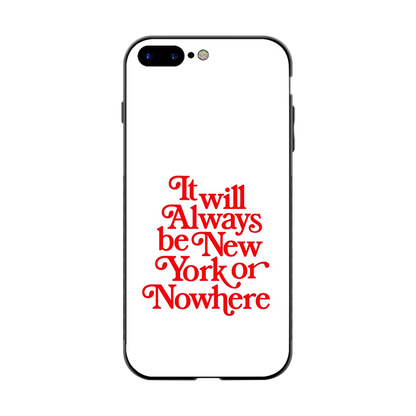 Newyorker back phone cover | glass case for iphone 7 plus