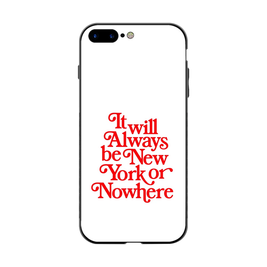 Newyorker back phone cover | glass case for iphone 7 plus