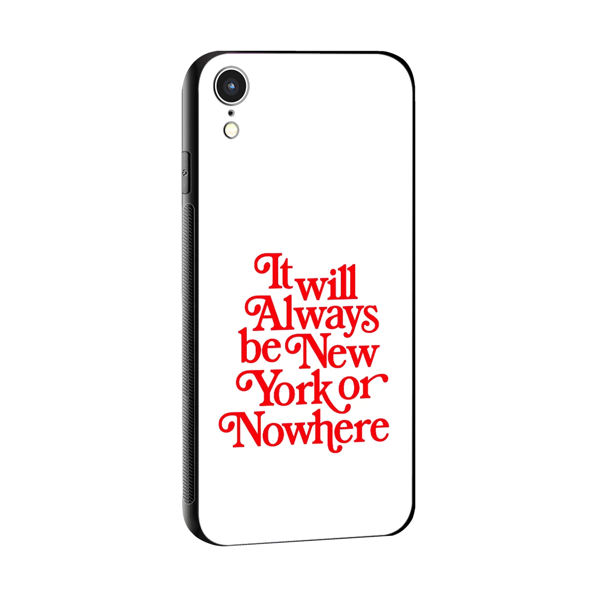 Newyorker sleek iphone xr cover with tempered glass back and TPU edges