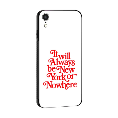 Newyorker sleek iphone xr cover with tempered glass back and TPU edges