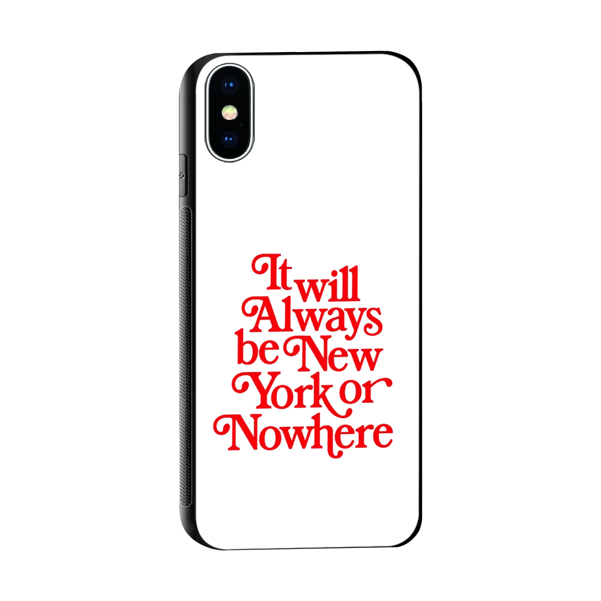 Newyorker sleek iphone xs cover with tempered glass back and TPU edges
