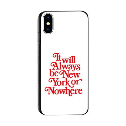 Newyorker sleek iphone xs cover with tempered glass back and TPU edges