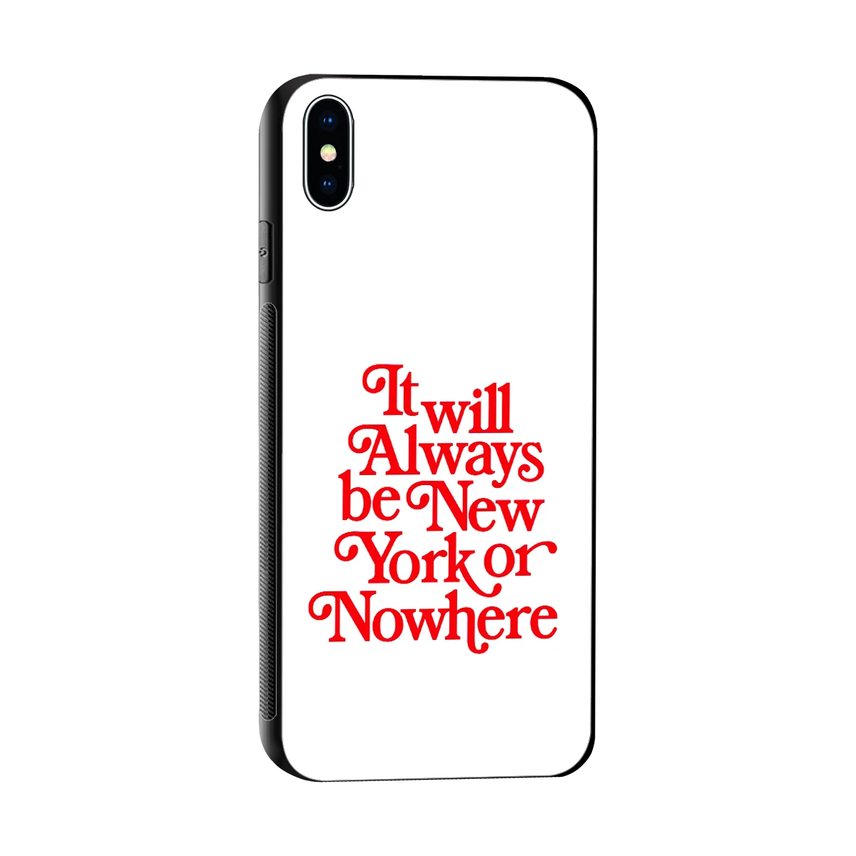 Newyorker sleek iphone xs max cover with tempered glass back and TPU edges