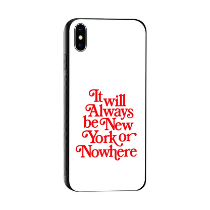 Newyorker sleek iphone xs max cover with tempered glass back and TPU edges