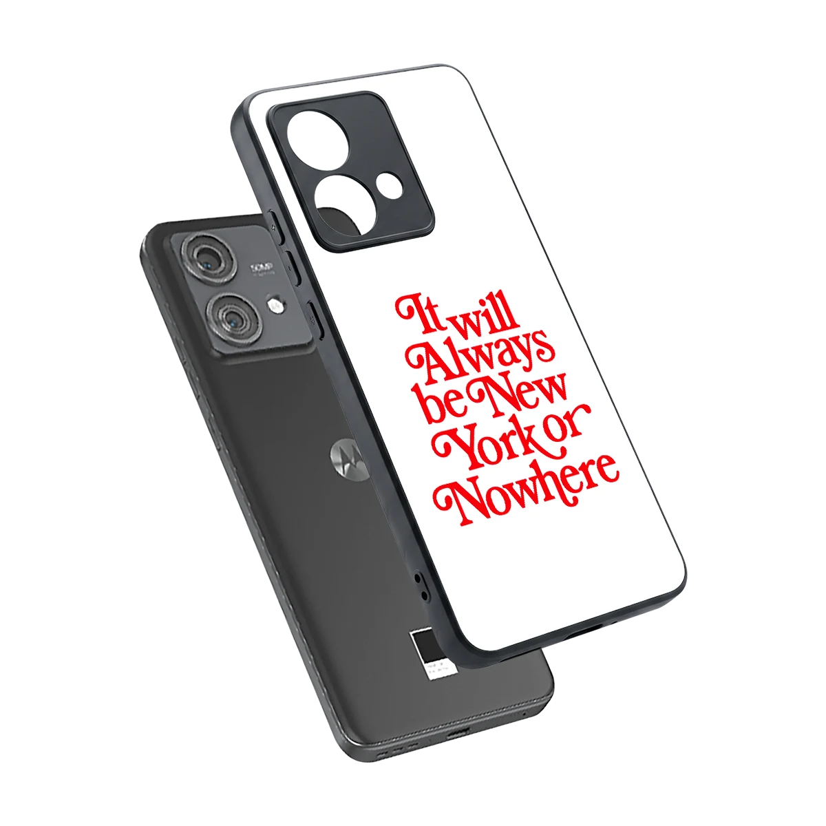 Newyorker sleek motorola edge 40 neo 5g cover with tempered glass back and TPU edges