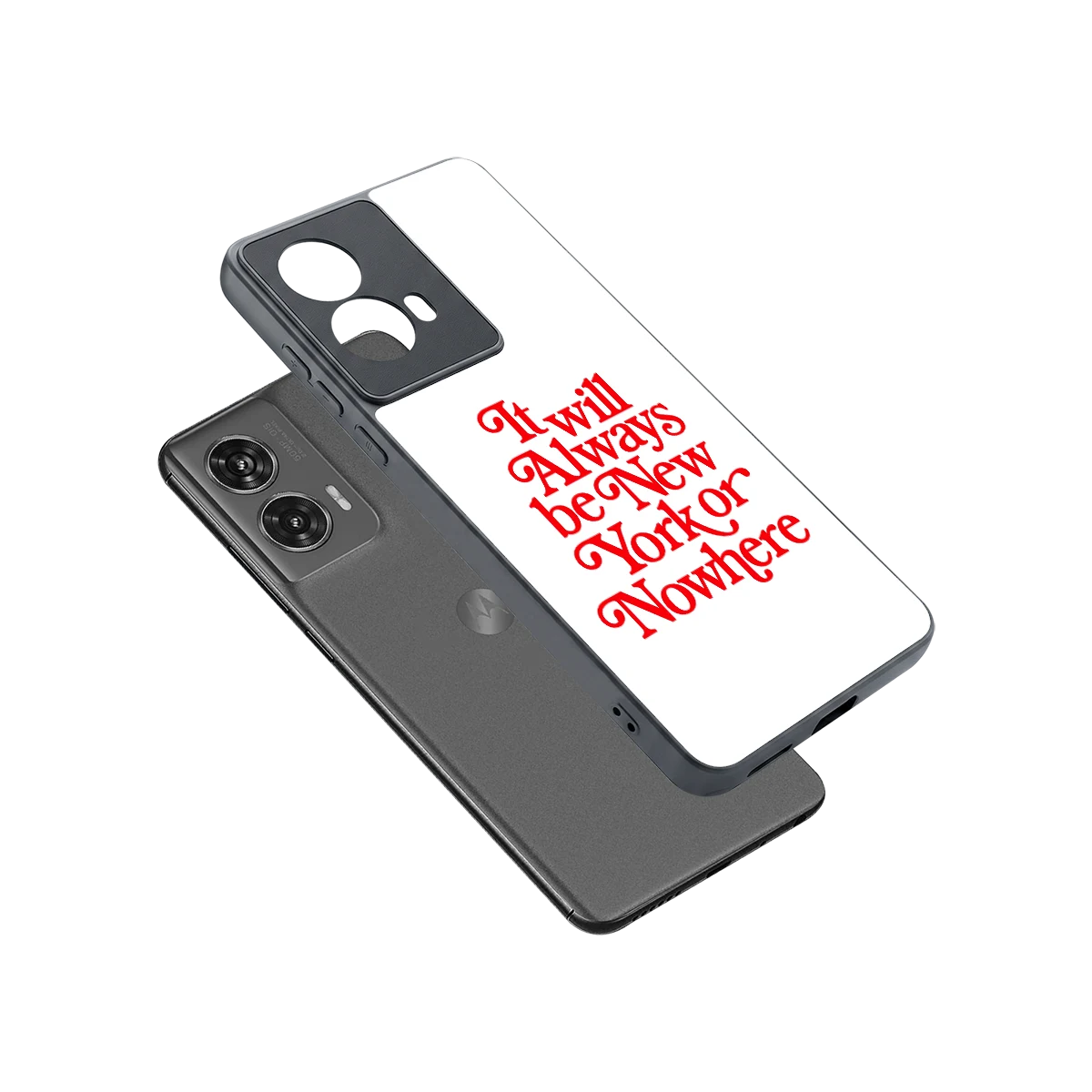 Newyorker sleek motorola edge 50 fusion cover with tempered glass back and TPU edges