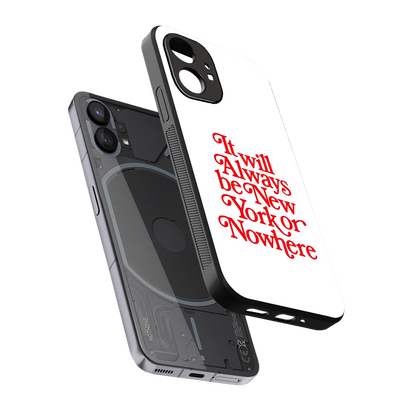 Newyorker sleek nothing phone 1 cover with tempered glass back and TPU edges