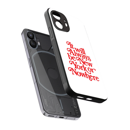 Newyorker sleek nothing phone 2 cover with tempered glass back and TPU edges
