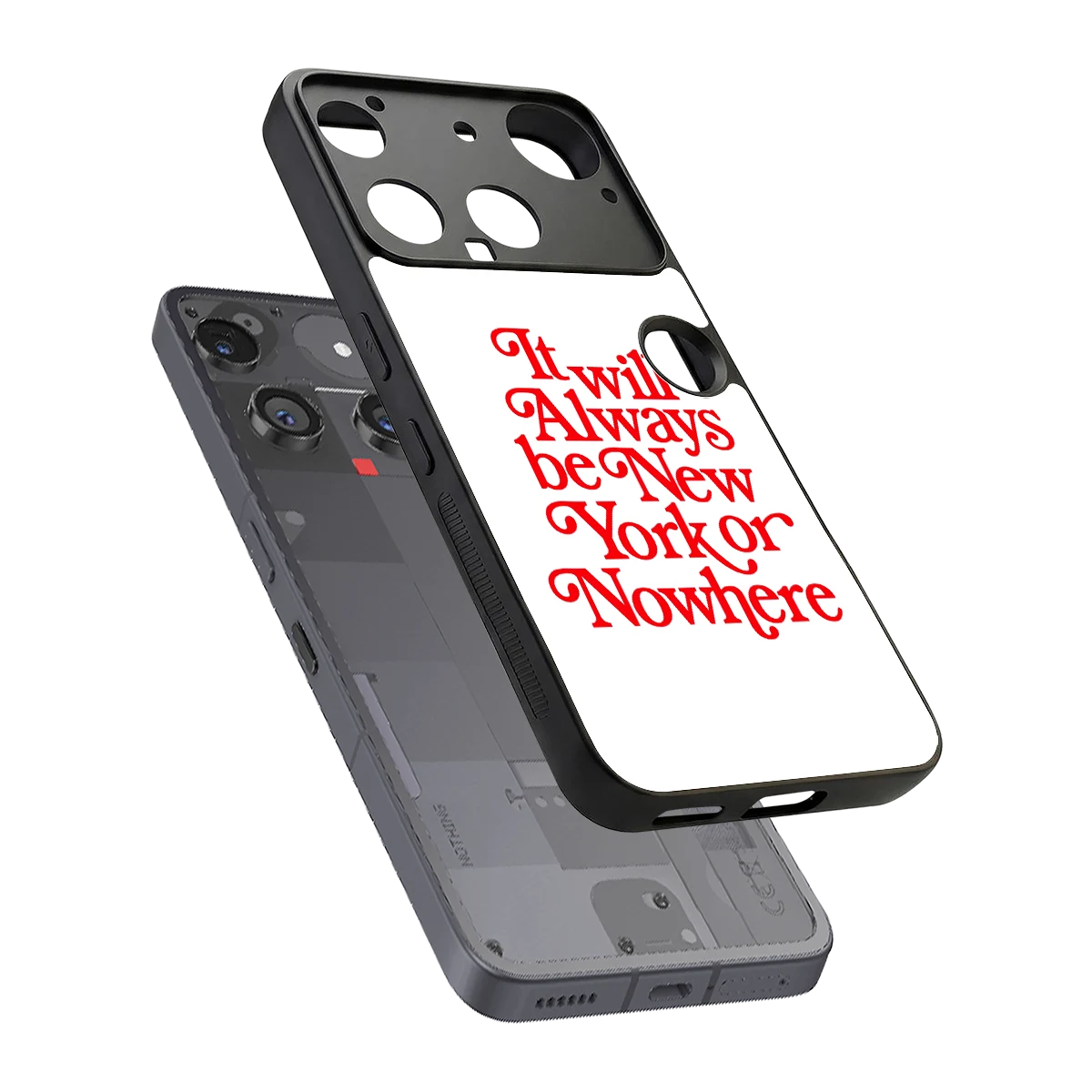 Newyorker sleek nothing phone 3 cover with tempered glass back and TPU edges