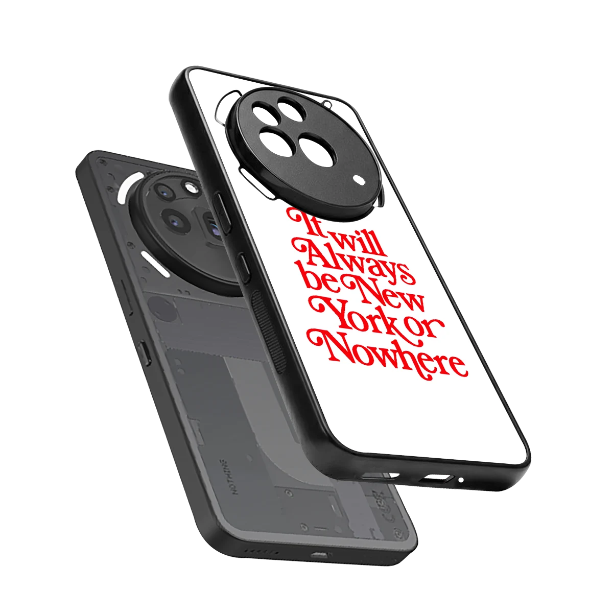 Newyorker sleek nothing phone 3a pro cover with tempered glass back and TPU edges