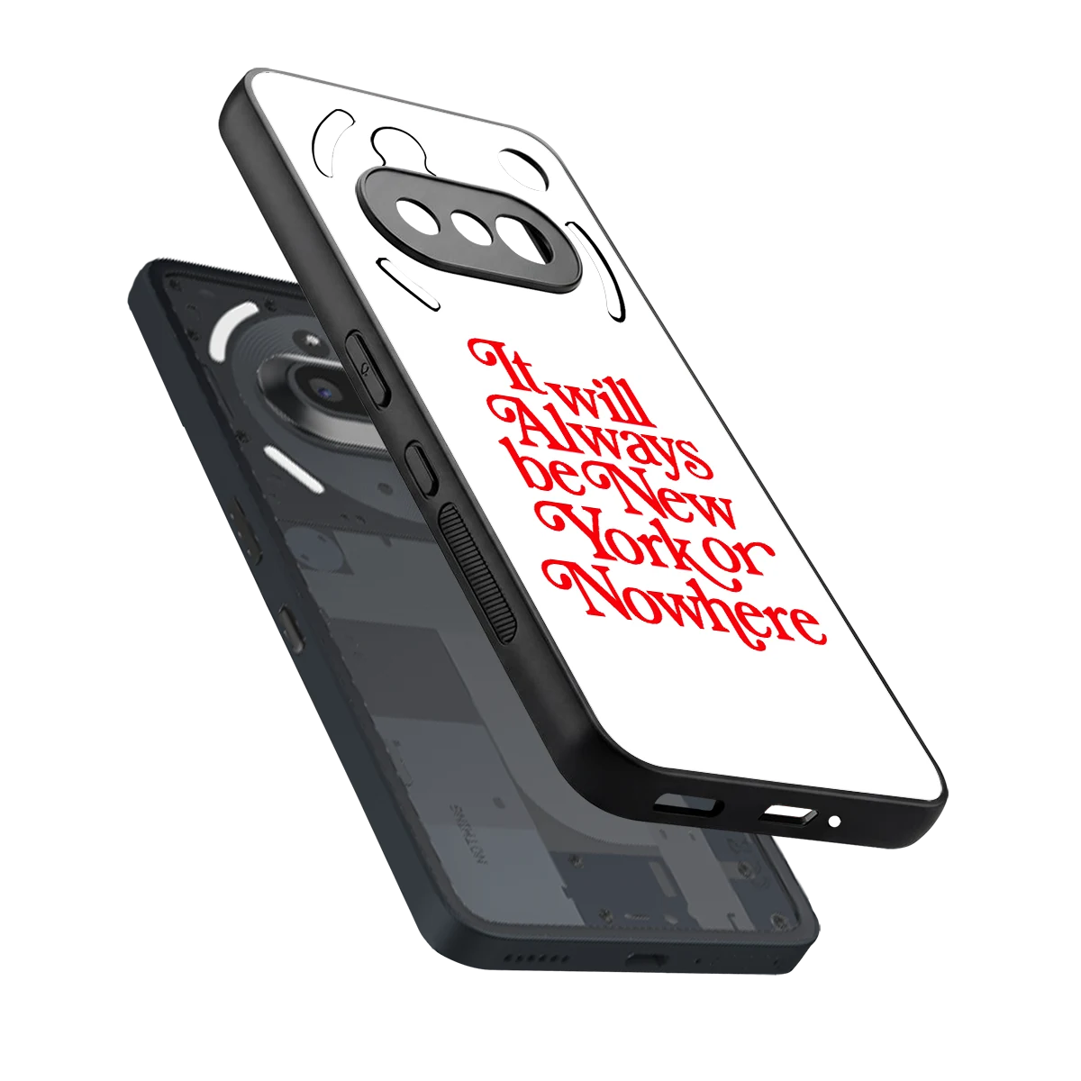 Newyorker sleek nothing phone 3a cover with tempered glass back and TPU edges