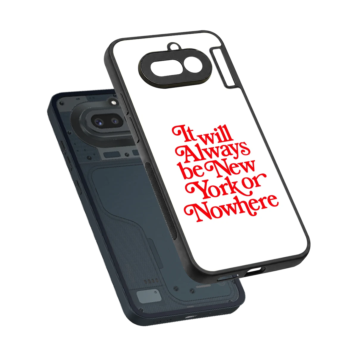 Newyorker sleek nothing phone 4a cover with tempered glass back and TPU edges