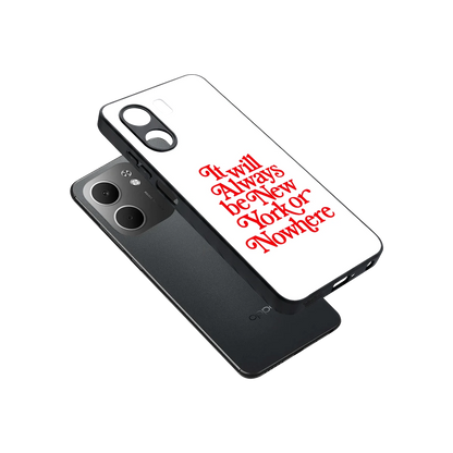Newyorker sleek oppo a5x 5g cover with tempered glass back and TPU edges