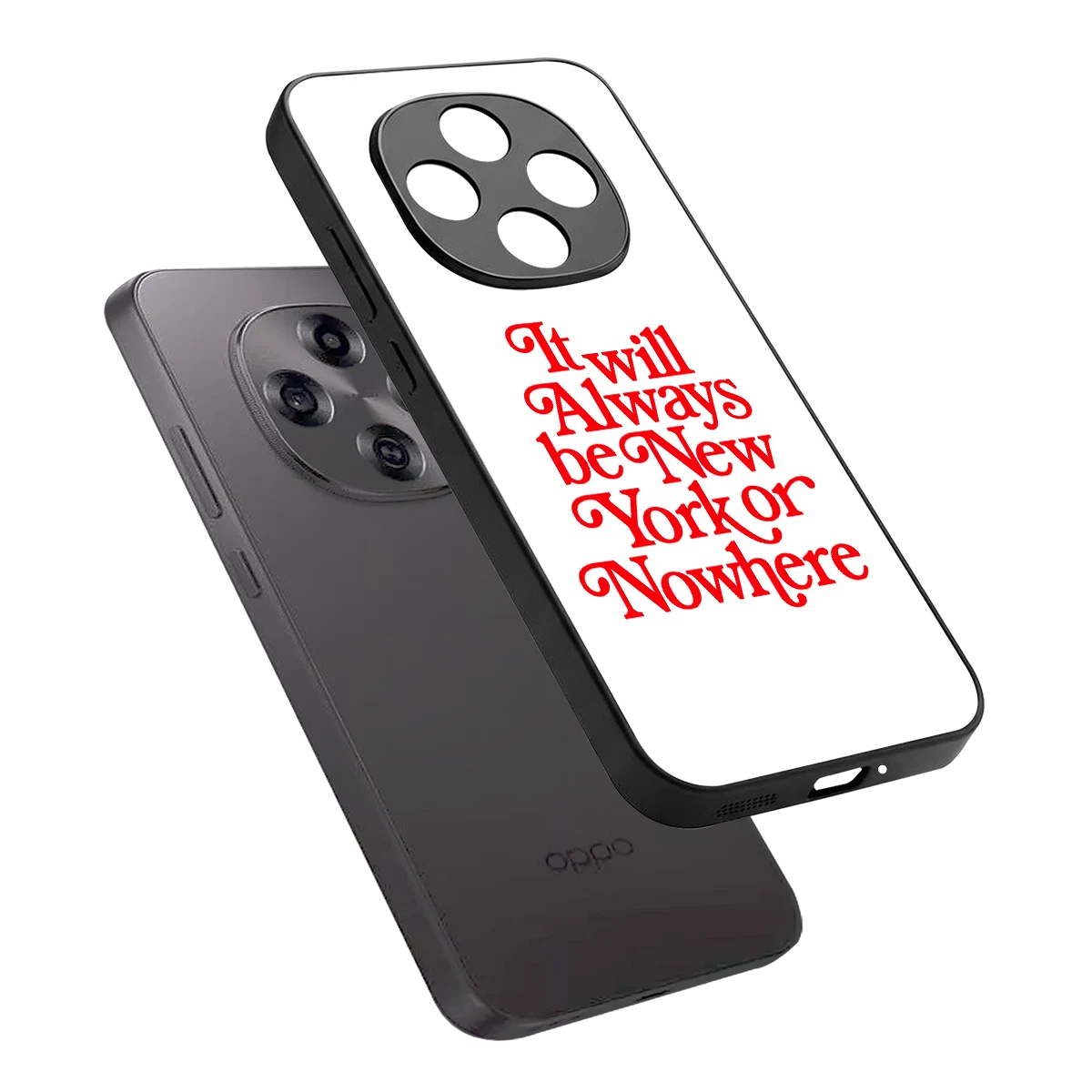 Newyorker sleek oppo f31 pro 5g cover with tempered glass back and TPU edges