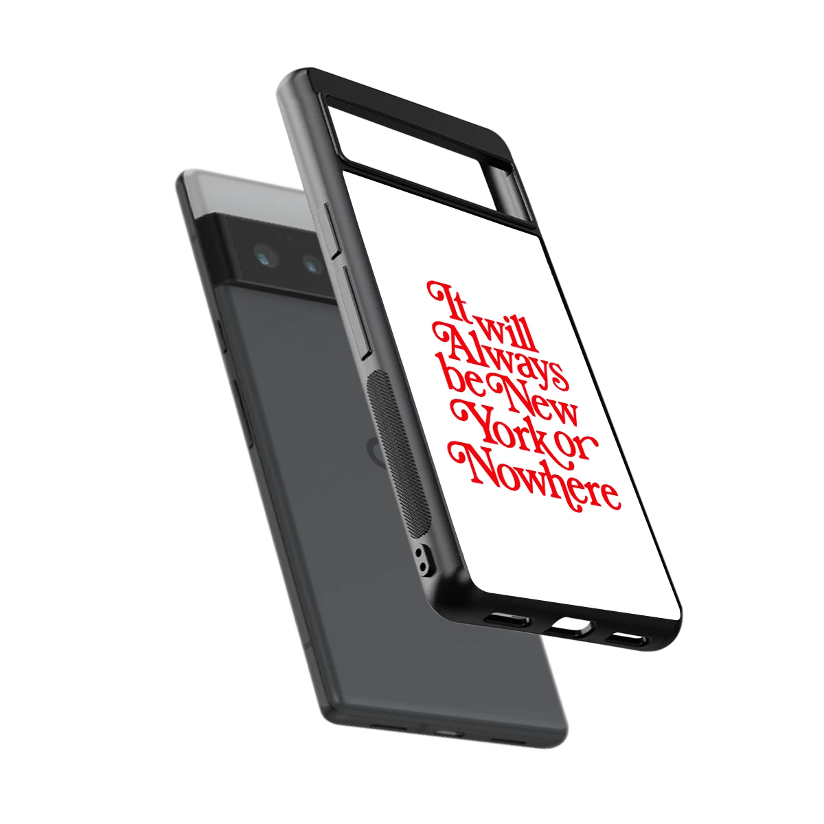 Newyorker sleek google pixel 6 pro cover with tempered glass back and TPU edges