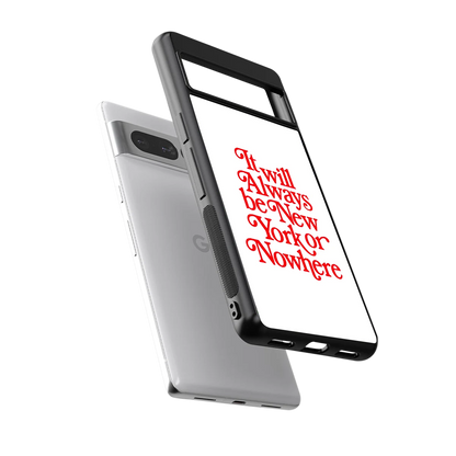 Newyorker sleek google pixel 7 pro cover with tempered glass back and TPU edges