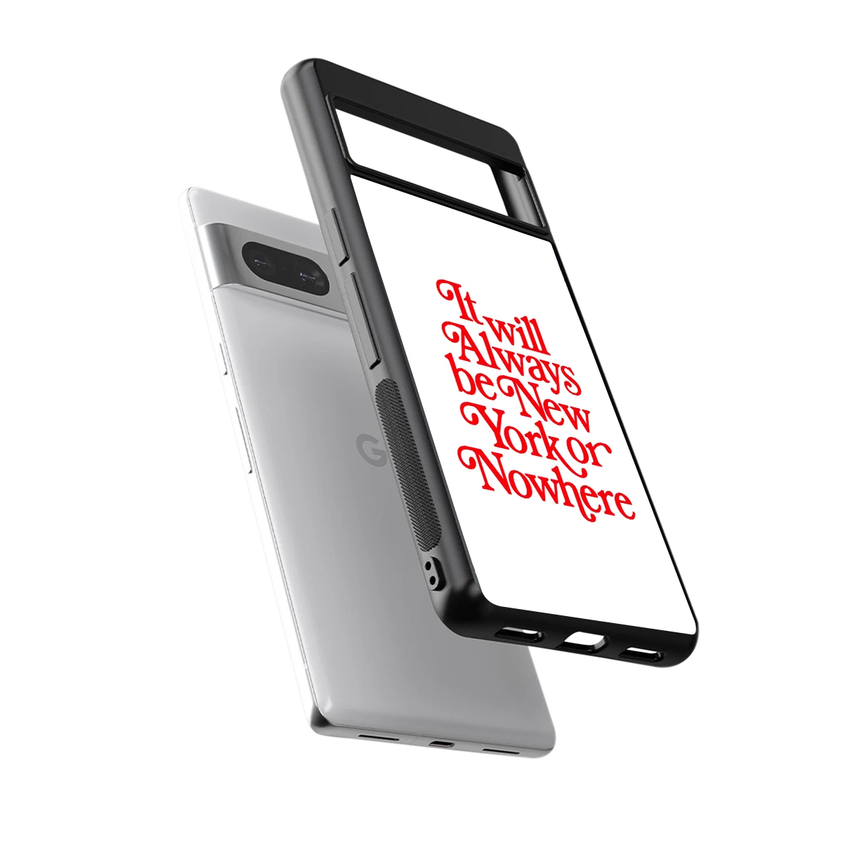 Newyorker sleek google pixel 7 cover with tempered glass back and TPU edges