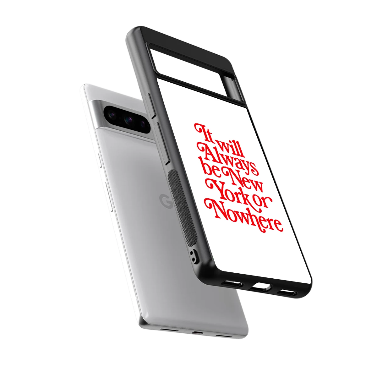 Newyorker sleek google pixel 8 pro cover with tempered glass back and TPU edges