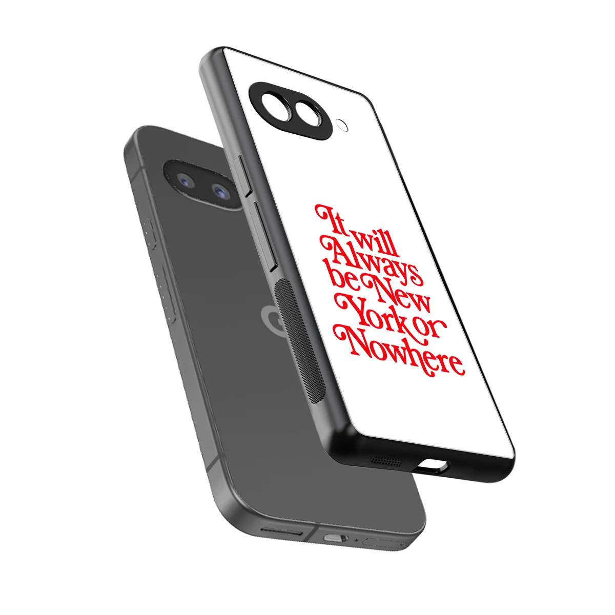 Newyorker sleek google pixel 10a cover with tempered glass back and TPU edges