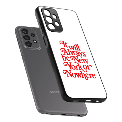 Newyorker sleek samsung galaxy a23 cover with tempered glass back and TPU edges