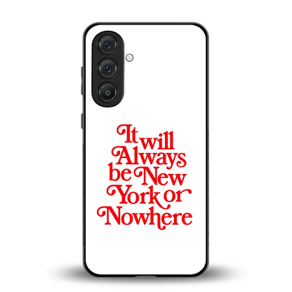 Newyorker back phone cover | glass case for samsung galaxy m35 5g