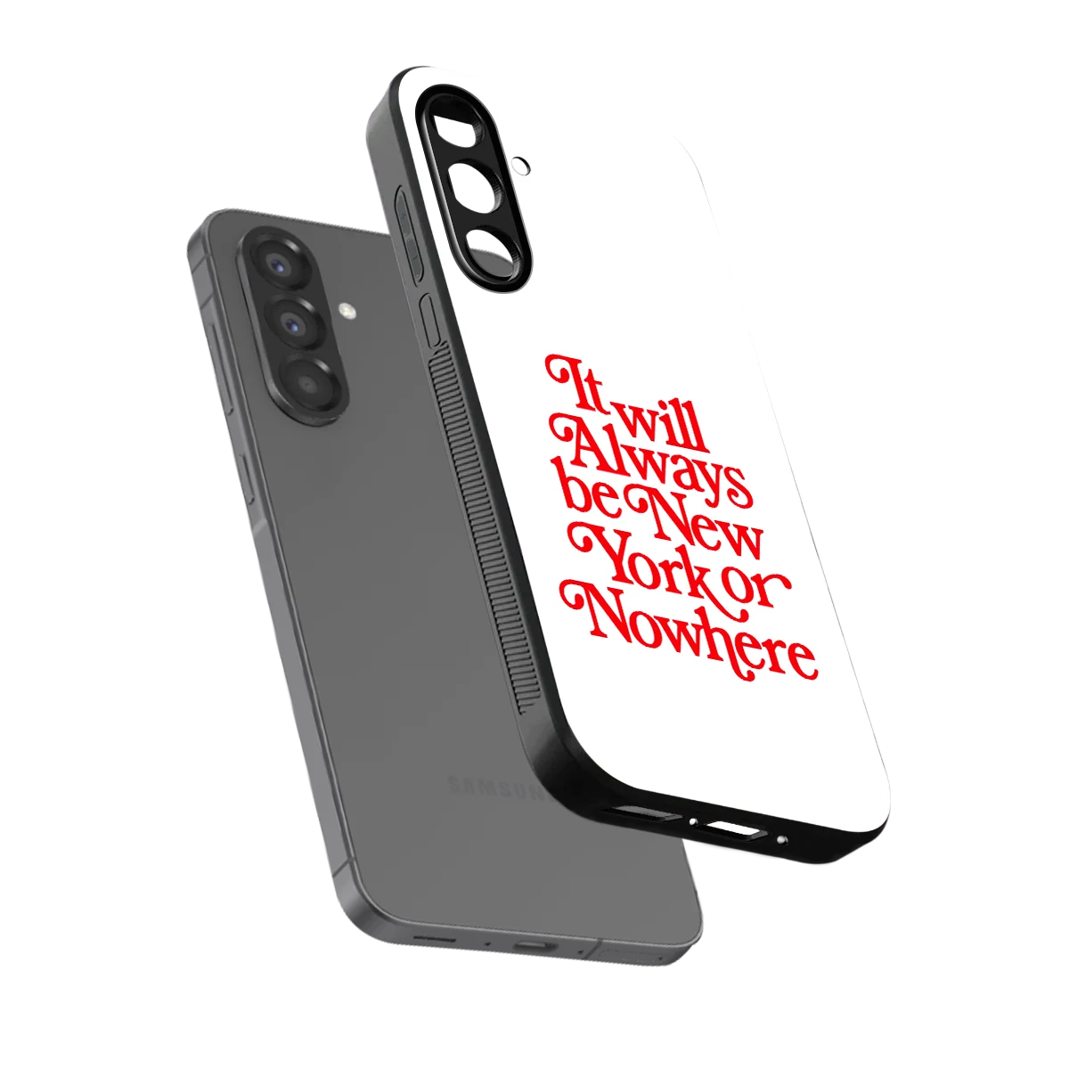 Newyorker sleek samsung galaxy a56 5g cover with tempered glass back and TPU edges