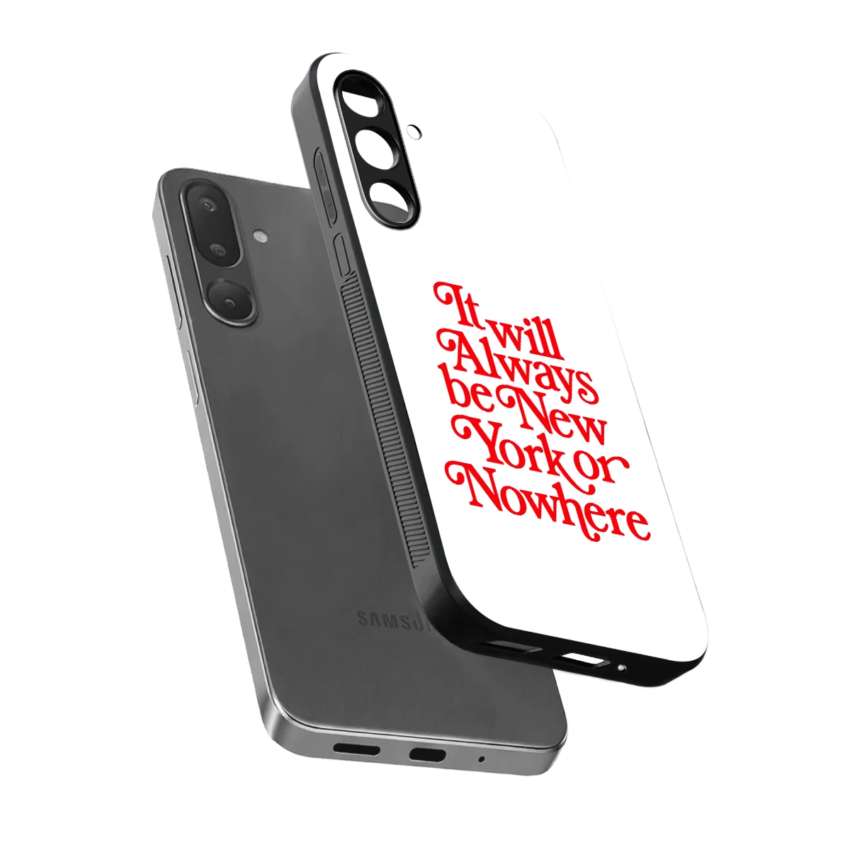 Newyorker sleek samsung galaxy m56 5g cover with tempered glass back and TPU edges