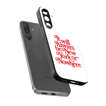 Newyorker sleek samsung galaxy m56 5g cover with tempered glass back and TPU edges