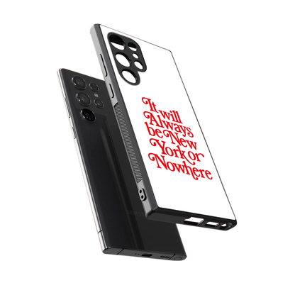 Newyorker sleek samsung galaxy s23 ultra cover with tempered glass back and TPU edges