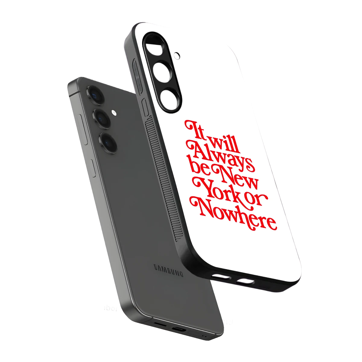 Newyorker sleek samsung galaxy s25 cover with tempered glass back and TPU edges