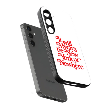 Newyorker sleek samsung galaxy s25 plus cover with tempered glass back and TPU edges