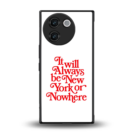 Newyorker back phone cover | glass case for vivo v30e