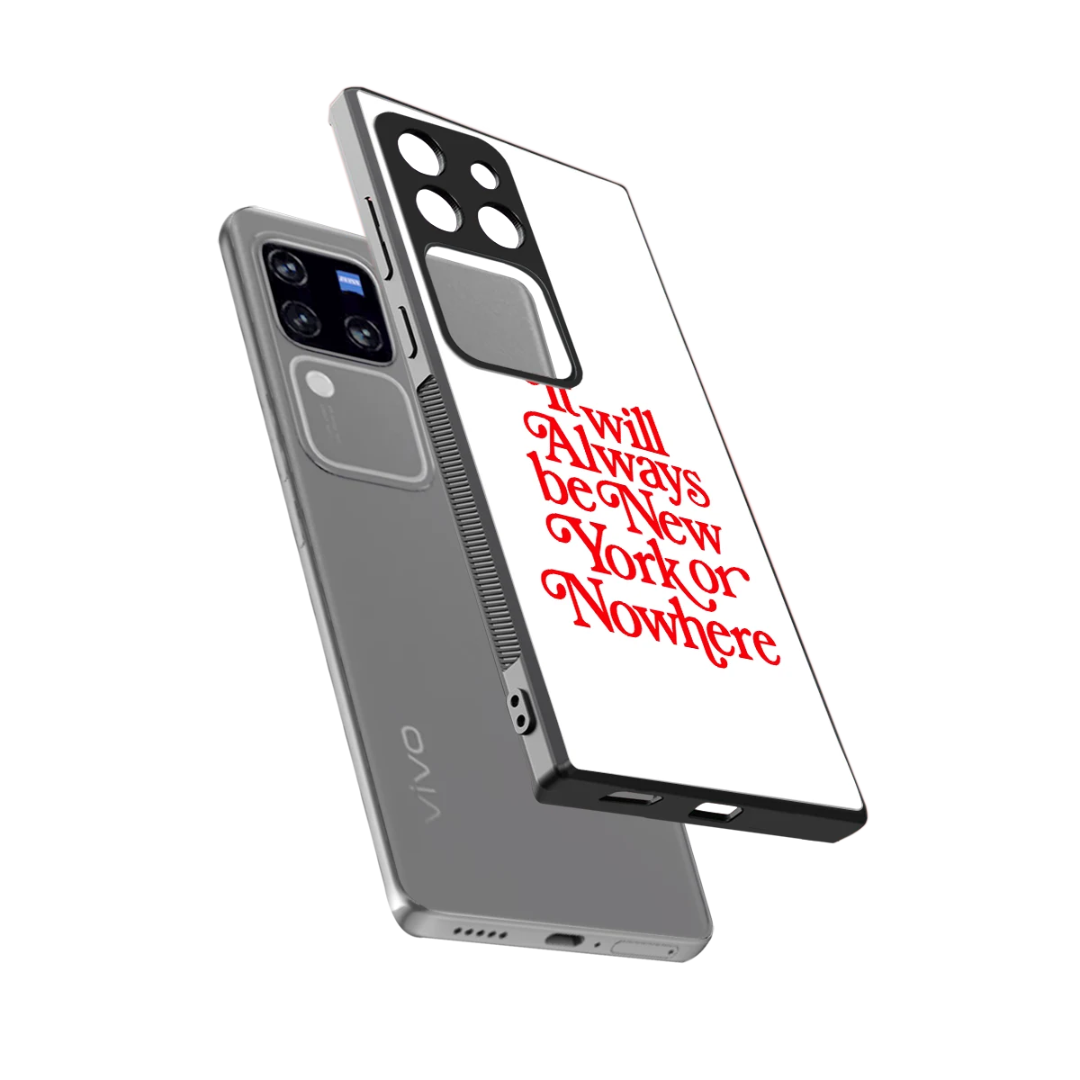 Newyorker sleekvivo v30 pro cover with tempered glass back and TPU edges