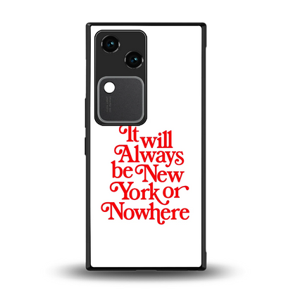 Newyorker back phone cover | glass case for vivo v30