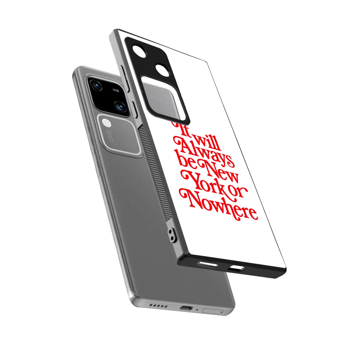 Newyorker sleek vivo v30 cover with tempered glass back and TPU edges