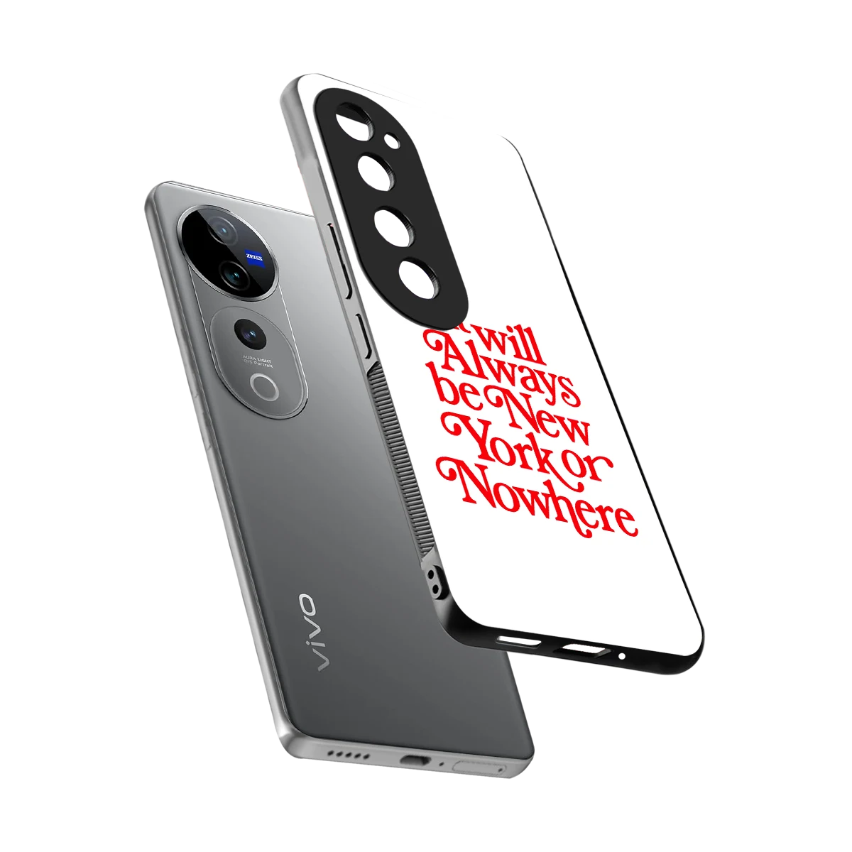 Newyorker sleek vivo v40 pro cover with tempered glass back and TPU edges