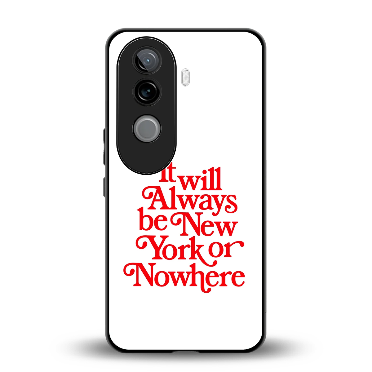 Newyorker back phone cover | glass case for vivo v40e