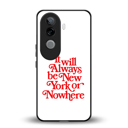 Newyorker back phone cover | glass case for vivo v40e