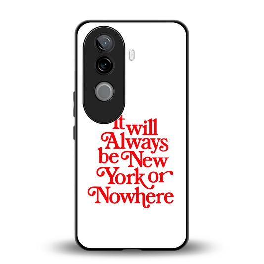 Newyorker back phone cover | glass case for vivo v40e