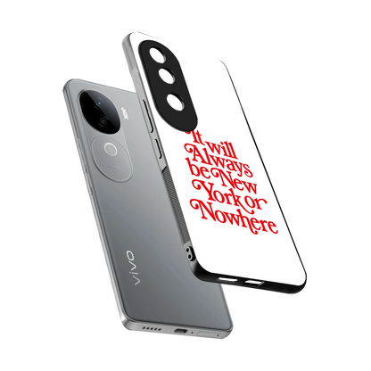 Newyorker sleek vivo v40e cover with tempered glass back and TPU edges