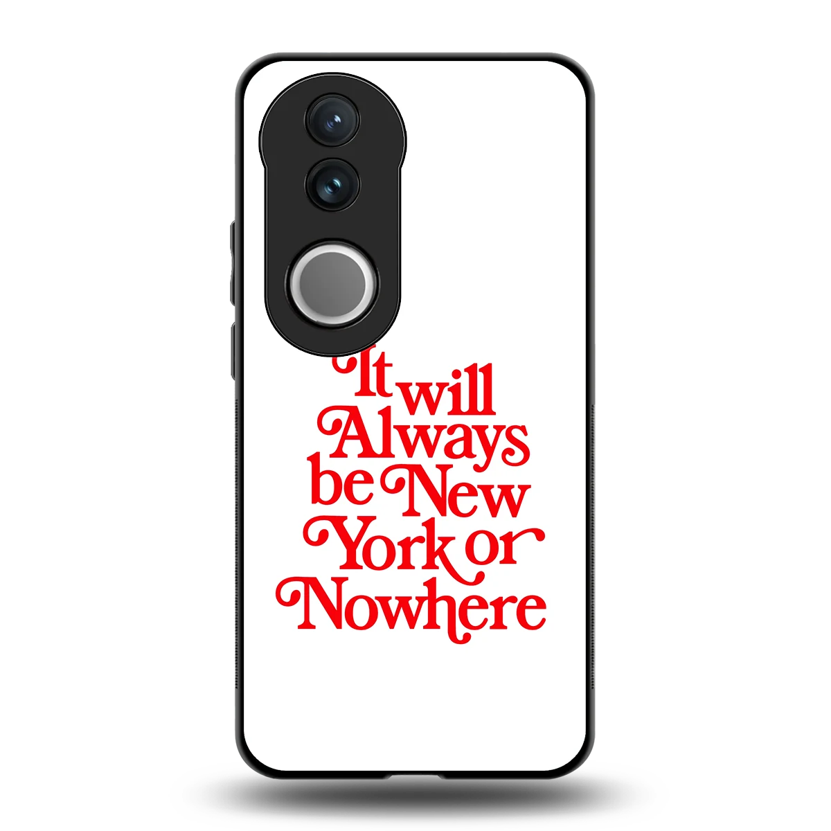 Newyorker back phone cover | glass case for vivo v50