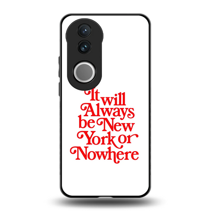 Newyorker back phone cover | glass case for vivo v50