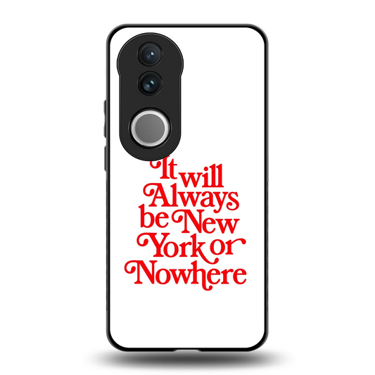 Newyorker back phone cover | glass case for vivo v50