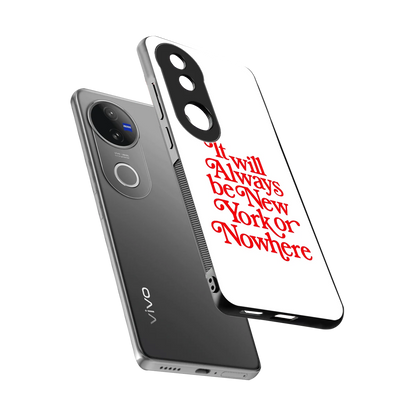 Newyorker sleek vivo v50 cover with tempered glass back and TPU edges